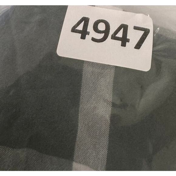 Universal Thread Green Windowpane Print Large Button Front Short Sleeve Top - Picture 8 of 9